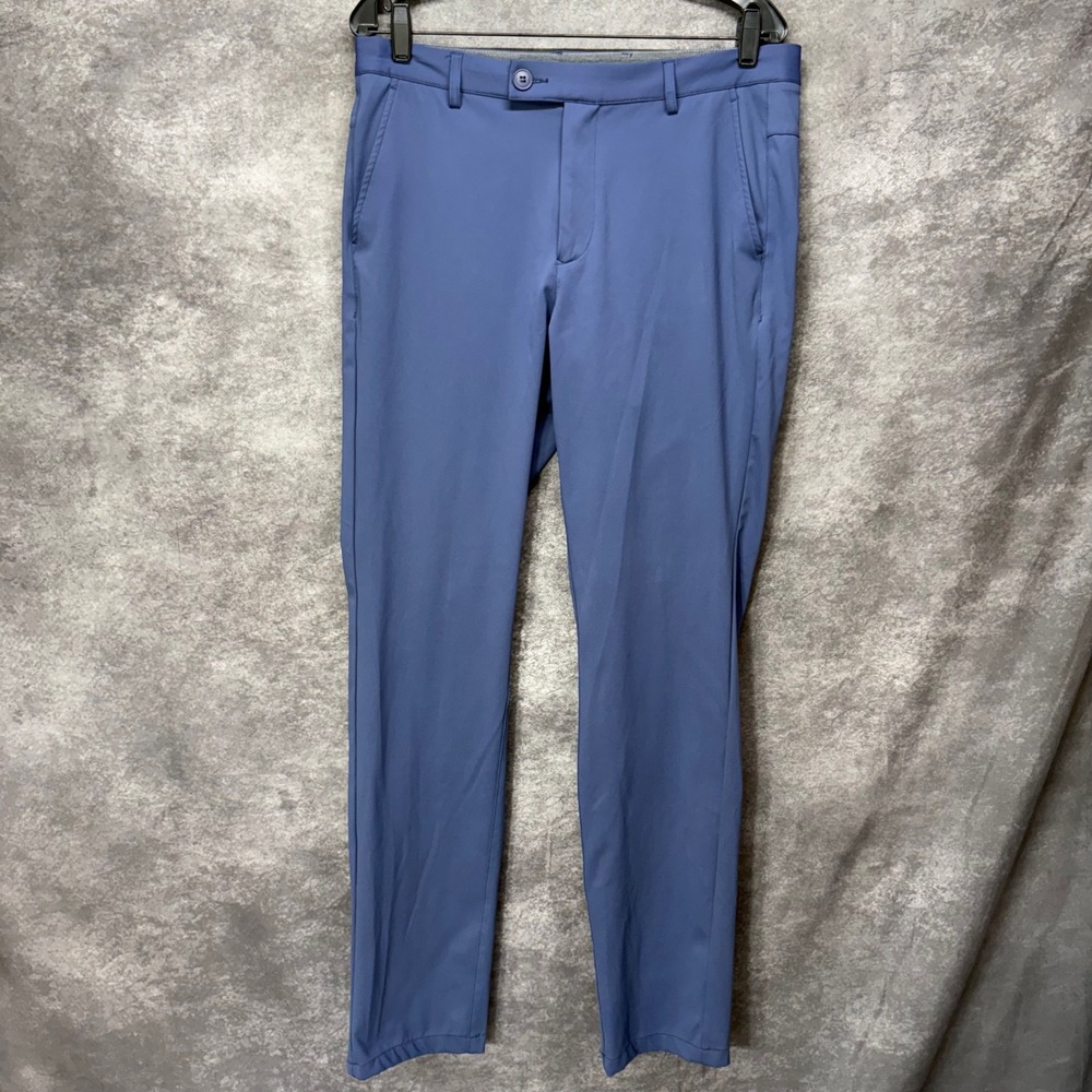 Boston Scott Golf Apparel Mens Tech Pant Size 33x33 Navy Blue Nylon Travel Sleek
